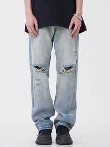 Mäns jeans Loosefit jeansperfect för streetwear och avslappnad fashionabla lätt tvätt 230608