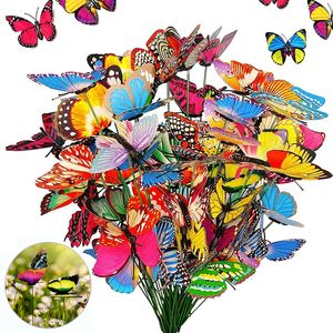 庭の装飾蝶ヤードプランターカラフルな気まぐれな蝶のステークデコラシオン屋外装飾植木鉢230607
