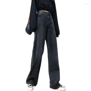 Women's Jeans Tall Person Lengthen Black Women Spring Autumn Loose Straight Trousers Lady Casual Denim Wide-leg Pants 170-180cm Wear