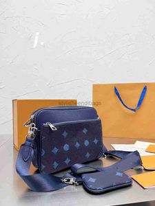 Stylisheendibags axelväskor Designer M30848 Herr Trio axelväskor 3 i1 Canvas Leather Postman Designers Messenger Bag Famous Trip Classic Handbag Portecksbilden