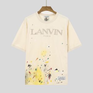 Mens TShirts Lan vins Mens Womens Designer T shirts Printed Fashion man Tshirt Top Quality Cotton Casual Tees Short Sleeve Luxury Hip Hop Streetwear TShir D38N