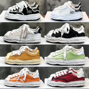 2023 Projektant Maison Mihara Yasuhiro Miharas MMY Buty MMY MĘŻCZYZNA KOBIETA NISKA TOP SOLE CANVAS SHOE CHOET TRIPLE BIAŁY BIAŁY ORYGINALNE SOLE CAP TREAKERY