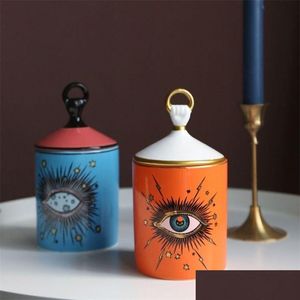 Świece posiadacze Big Eye Jar Starry Sky kadzidełka z ręcznie pokrywką aromaterapię ręcznie robioną Abra Dekoracja domu 220830 Downis