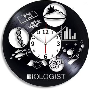 Duvar Saatleri Kayıt El Yapımı 12 'Biyolog Saat Sanatı Biyoloji Bilim Hediyesi