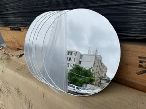 Espelhos 15mm prata acrílico espelho redondo não vidro bandeja segura para decoração de casa mesa de casamento vela peça central fundo pográfico 230608