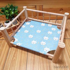 Cat Nosidge House Pet Cat Solid Wood Bed-Bed Pet Camp-Bed Cat Wooden Pet Pet RESINGA SINES CAT Sofa Bed R230608