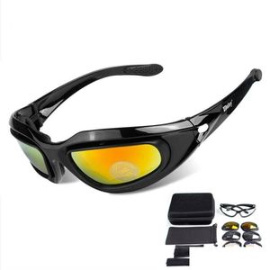 Тактические солнцезащитные очки Desert 4 Lines Army Goggles Outdoor UV Protect Sports Hunting Unisex Winking Glasnes2453