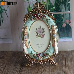 Frames 6 Inch Vintage Europe Po Frame Rose Resin Picture Table