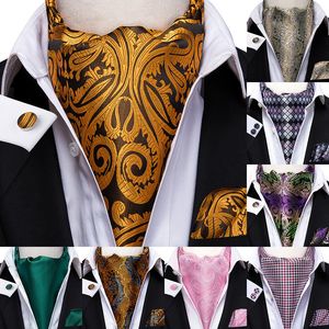 Szyjka wiązania męskiego męskiego vintage Paisley Wedding Formal Cravat Ascot Scrunt Self Brytyjczyk Dżentelmen poliester Silk Casual Scalf Tie 230607