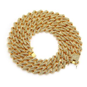 Armband halsband kubansk länkkedja smycken 18k guldpläterad zircona miami med män dominerande kedjor släpp leveransuppsättningar dhuk7