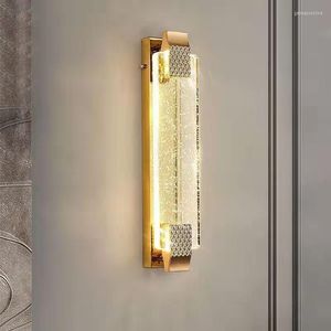 Wandleuchte Bubble Crystal LED Sconce 3 Farbtemperatur Dimmlichter für El Hall Foyer Shop Schlafzimmer Gold Metall