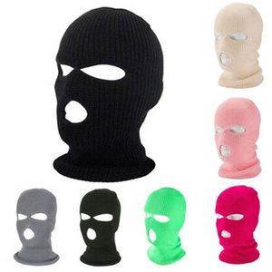 Езда на велосипеде маски 1PC Вышивка Balaclava Outdoor Warm Hat 3 Hole Ski для зимнего унисекса. Использование 230607