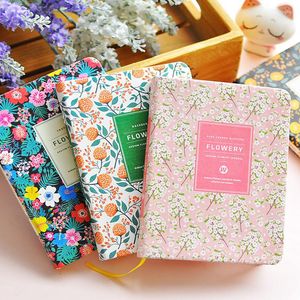 Cute PU Leather Floral Flower Schedule Book Diary Planner settimanale Notebook Forniture per ufficio scolastico Cancelleria Kawaii