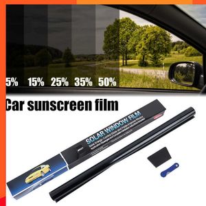 Película matizadora para vidros automotivos Novo Filme protetor solar com proteção UV para vidros domésticos pretos Adesivos em rolo Protetor solar Isolamento térmico Filmes PET 300x50cm