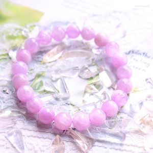 Strand doğal kunzite mor bilezik lavander kristal moda takı wholese