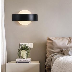 Lampa ścienna czarny kinkiet vintage przełącznik LED Zestawy salonu Penteadeira Camarim Light Applique