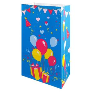 Förpackningsväskor Mticolor Balloon Festival Candy Party Paper Popcorn Bag Pouch Supply Wedding Decorations 13x8x24cm Drop Delivery Otyk1