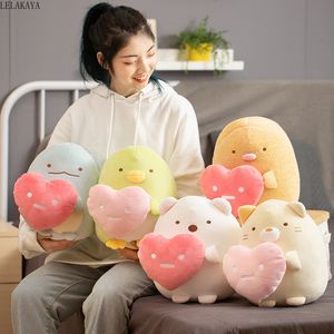 Dekompresyon oyuncak 18cm Japon anime Sumikko Gurashi Köşe Bio Kalp Peluş Peluş Yumuşak Yastık Yastık Çocukları Güzel Karikatür Dolgulu Bebek 230607