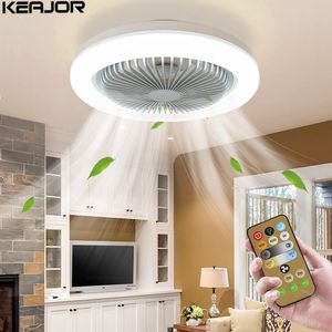 Altri ventilatori da soffitto per giardino domestico con telecomando e luce Ventilatore per lampada a LED da 30 W Ventilatore da soffitto silenzioso intelligente per salotto Camera da letto Base convertitore E27 230607