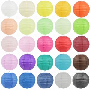 Andra evenemangsfestleveranser 5st runda papperslykt 4681012Inch Multicolor Chinese Lanterns Balls Decor Wedding Birthday Hanging Decoration 230607