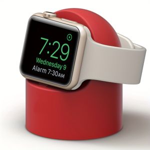 Supporto per caricabatterie in silicone per Apple Watch Series8 7 6 5 4 3 2 SE Socket iWatch Night Dock Supporto da tavolo per ricarica in silicone 49mm ultra 45mm 44mm Accessorio