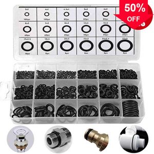 New 225pcs Black Rubber O Ring Assortment Washer Gasket Sealing O-Ring Kit 18 Sizes with Plastic Box Dustproof Seal Accessories