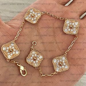 initial tennis bracelet clover women jewelry designer vintage charms Mother-of-Pearl gold silver wedding bangles for womens jewellery Customize flower bracelets