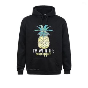 Men's Hoodies I'm With The Pineapple Funny Halloween Costume Matching Hooded Pullover Design For Men Discount Crazy