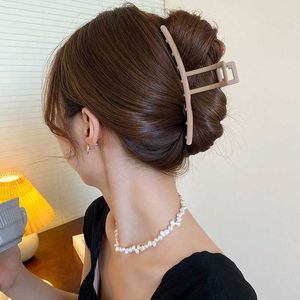 Lampadario pendente Nuovo fermaglio per capelli in metallo opaco di grandi dimensioni Donna Donna Elegante Artiglio per capelli Forcina Copricapo Accessori per capelli Ornamento per capelli spessi Z0608