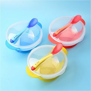 Cups Dishes Utensils Baby Bowl Set Training Spoon Tableware Dinner Learning with Suction Cup Children Dinnerware 230607