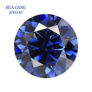 Loose Diamonds Royal Blue Color Loose Stone Sapphire Gemstone 0.5~3ct Round Beads VVS1 Excellent Cut Test Positive Diamonds With GRA 230607