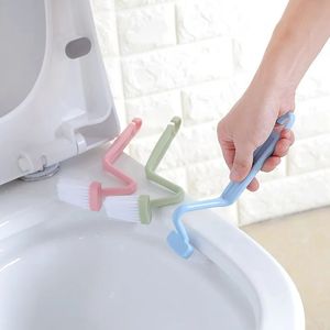 Spazzola per la pulizia del manico curvo Manico curvo a forma di S in stile giapponese Capelli morbidi Nessun angolo morto Detergente per WC Forniture per il bagno