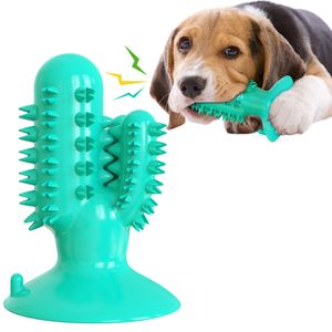 Brinquedos para cães Brinquedo de borracha Kong para cães Indestrutível para mastigar escova de dentes Ventosa Squeak Antiestresse para jogos de cães pequenos e médios