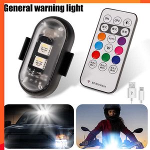 Aggiorna la luce di avvertimento a LED per moto 7 colore indicatore di sicurezza Luci di avvertimento Strobo Drone Control Daytime Running Light