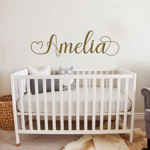 67*20cm Vinyl Lettering Name Decal Simple Custom Name Decals Baby Girl Nursery Wall Stickers Personalised Wallpapers LC1776