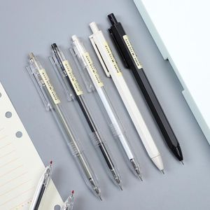 Ballpoint Pens Jianwu 12pcsset 03505mm prosty styl żel Pen Black Ink do pisania studentów Kreatywne neutralne pióro pente School Supplies Kawaii 230608