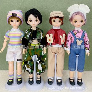 Dolls 16 BJD 21Joint Movable 30Cm Boy Doll Big Brown 3D Eyes with Fashion Clothes Can Dress Up Set Girl DIY Toy Gift 230607