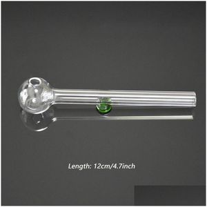 Трубы для курения стеклянная масляная труба Pyrex для прозрачной трубки с цветными точками для сжигания ногтей гигантское дымовая аксессуара DR DHS20