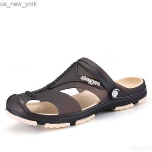 2021 Summer Men's Slippers 8 Slip-On Garden Shoes Breattable Man Sandaler Plus Size Mane Beach Shoes Flip Flops Quick Dry L230518