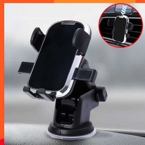 New 2 In 1 Car Dashboard Mobile Phone Holder Air Outlet Hook Mount Clip Universal GPS Navigation Bracket Stand for Iphone 14 13