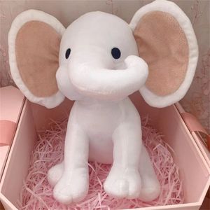 Plyschdockor elefant plysch leksaker kawaii baby leksak fylld djurdocka för barn vit elefant leksaker tecknad film för flickor söta leksaker för bröllop 230608