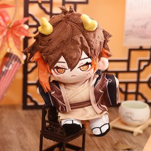 Plush Dolls Genshin Impact Zhongli Morax Dragon Arataki Straight Itto Venti Plushie Change Clothes Soft Stuffed Doll Toy Gift 230608