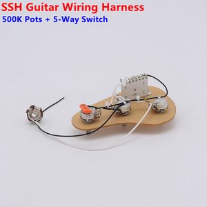 1 Set SSH Electric Guitar Wiring Harness ( 3x 500K Pots + 5-Way Switch + Jack ) For ST