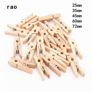 Natural Wooden Clothespins for Crafts, 25-72mm Multi-Size Log Clips for Home, School, and Office, Pack of 230607