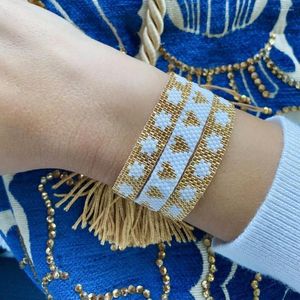 Charm Bracelets Go2boho Miyuki Bead Handmade Friendship Bracelet Gold White Colorful Boho Heart Star Women Fashion Jewelry Set Summer Gift