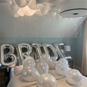 Other Event Party Supplies 1pc 30inch BRIDE Letter Rose Gold Foil Balloon Silver Wedding Decoration Valentines Day Proposal Gift 230607