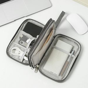 Borse portaoggetti Borsa per cavo dati Gadget digitale portatile a doppio strato Disco rigido USB Porta organizer multifunzionale per auricolari