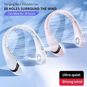 Hanging Neck Fan Portable Folding Bladeless Ventilador USB Rechargeable Fans 360 Degree Air Conditioning Fan Sport
