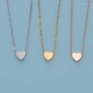 Pendanthalsband 30% Offstainless Steel Mirror Polished Heart Chain Love Halsbandsmycken 40/45/50cm 10 -stycken/Lot