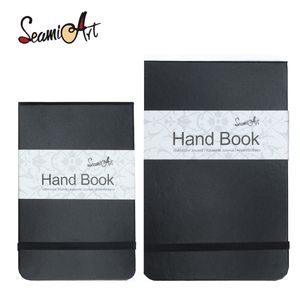 Notepads SeamiArt A5A6 Watercolor Notebook 300gm 24Sheets Travel Hand Painting for Water Color Diary Student Art Supplies 230607